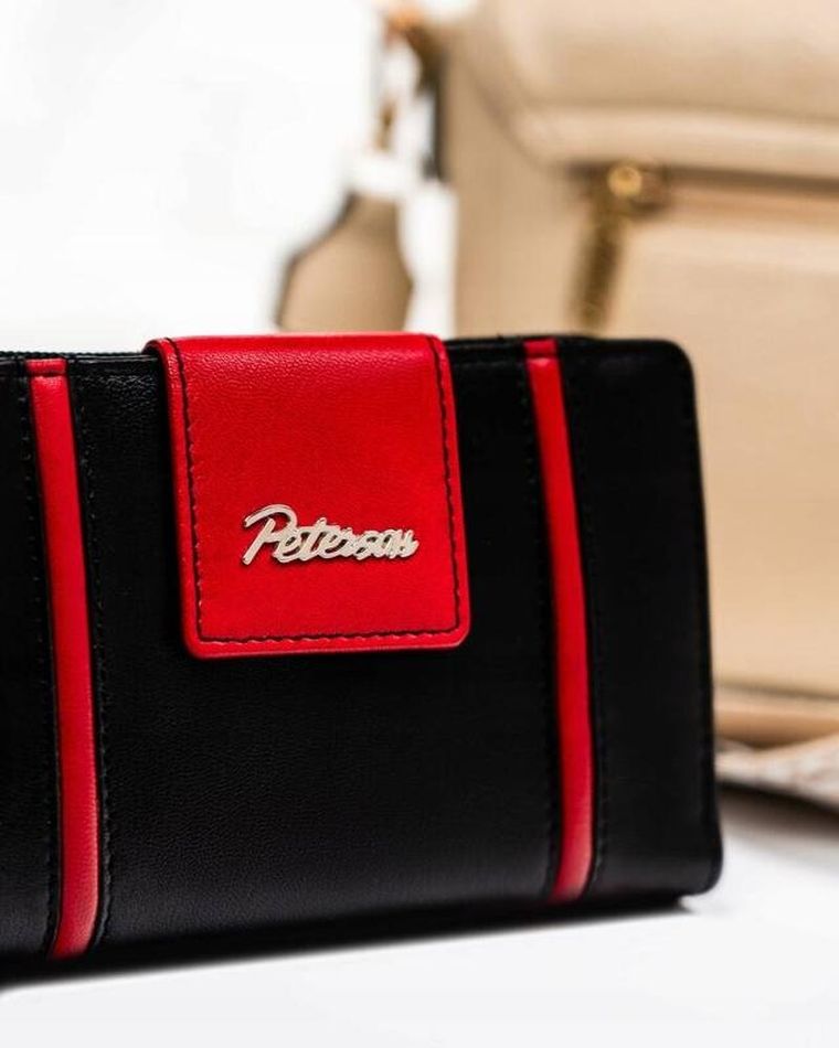 Portfel, czarny, skórzany, Peterson