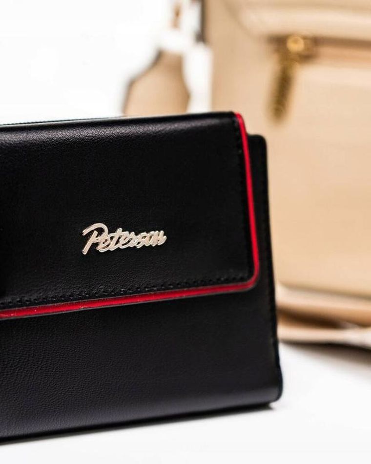 Portfel, czarny, skórzany, Peterson