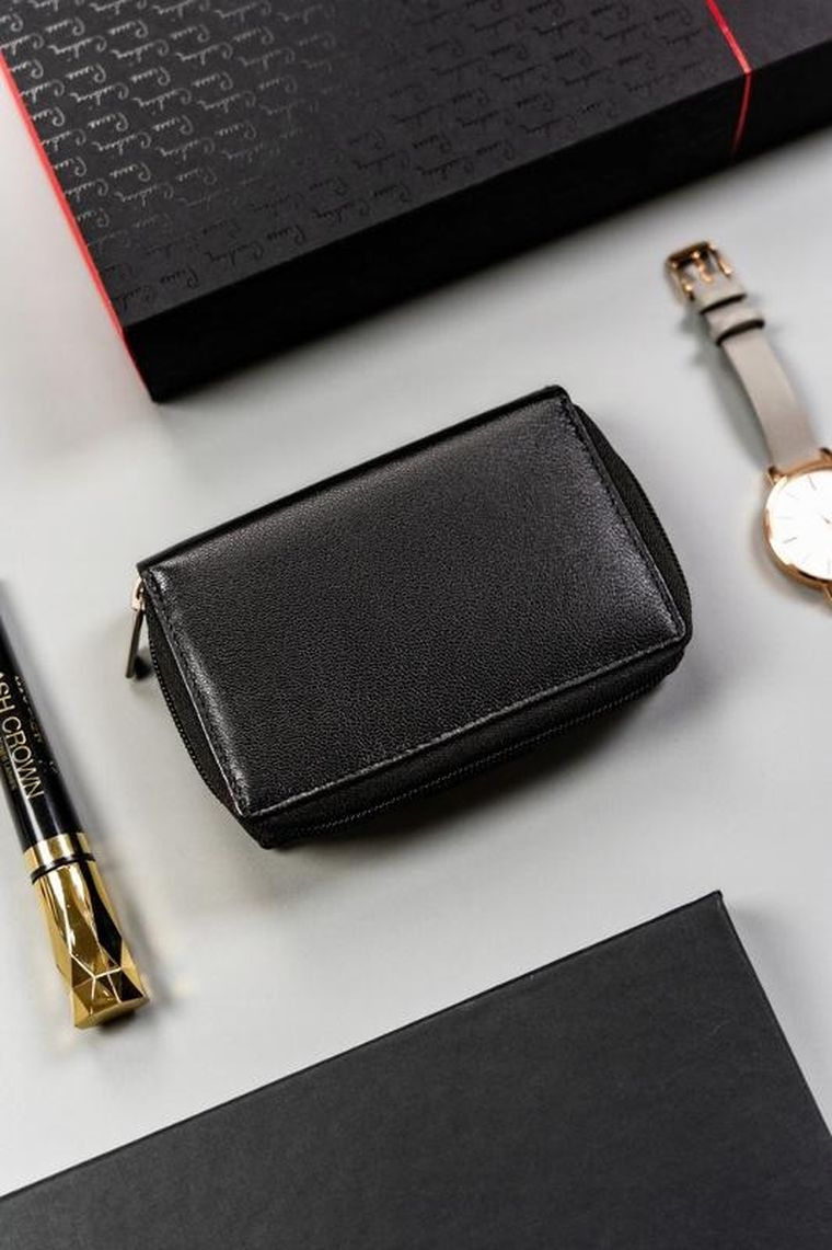 Portfel, czarny, skórzany, Peterson