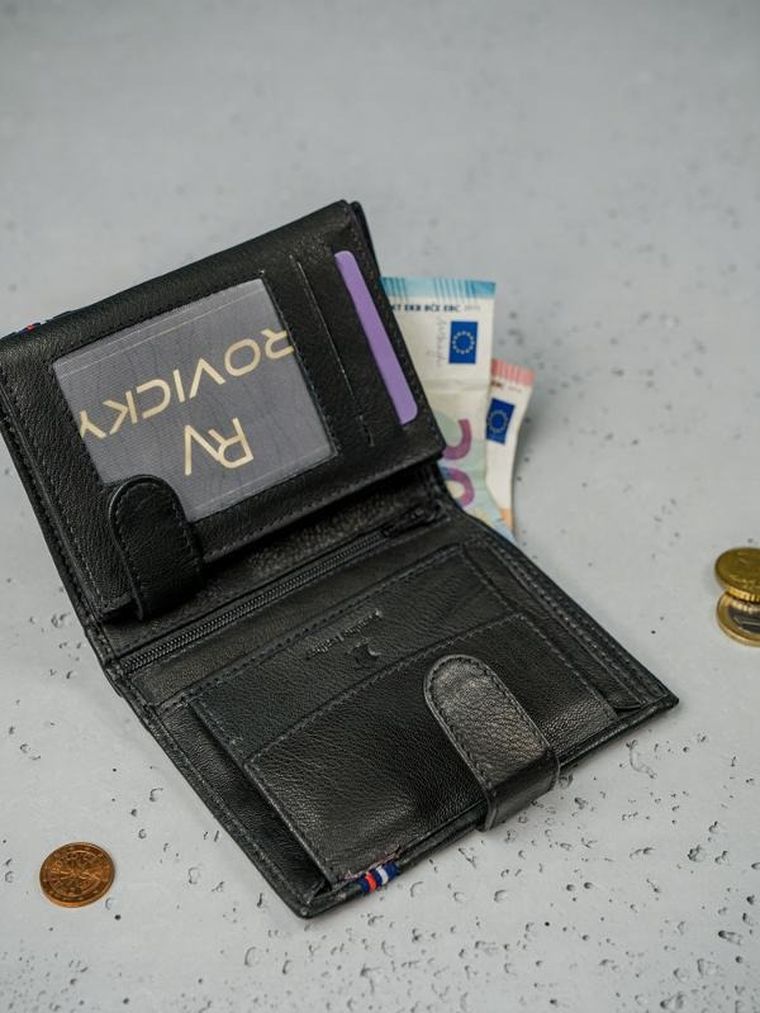 Portfel, czarny, skórzany, RFID, Always Wild