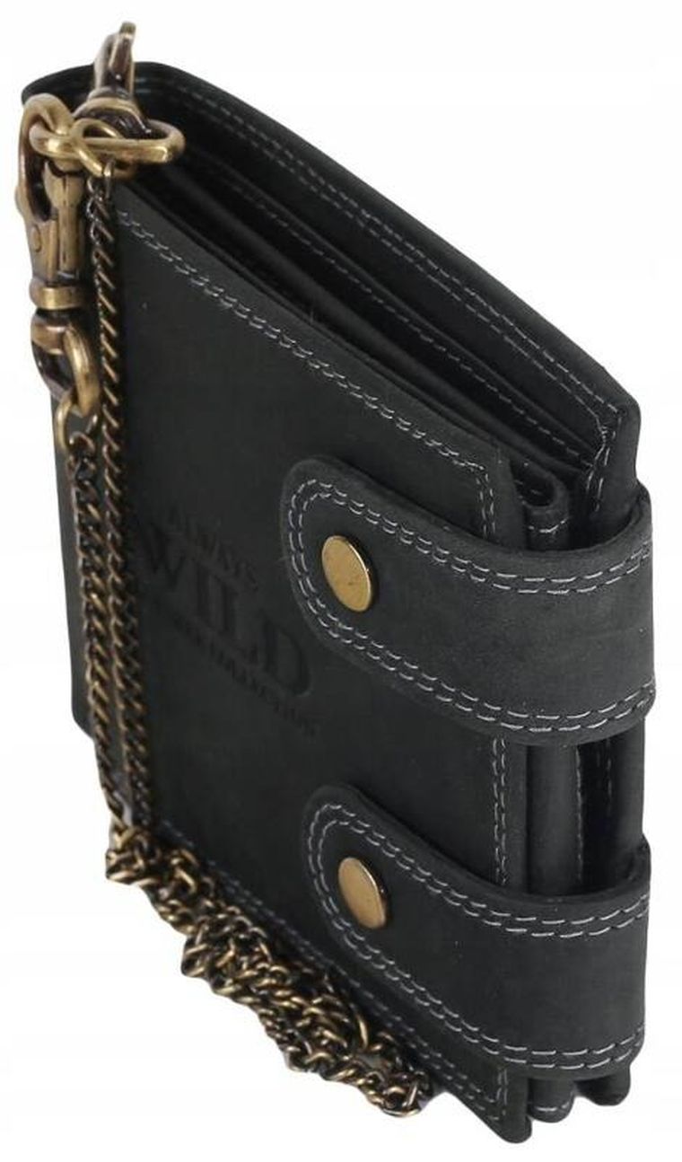 Portfel, czarny, skórzany, RFID, Always Wild