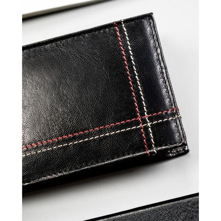 Portfel, czarny, skórzany, RFID, Always Wild