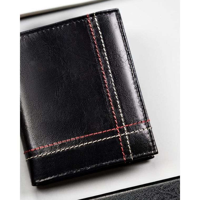 Portfel, czarny, skórzany, RFID, Always Wild