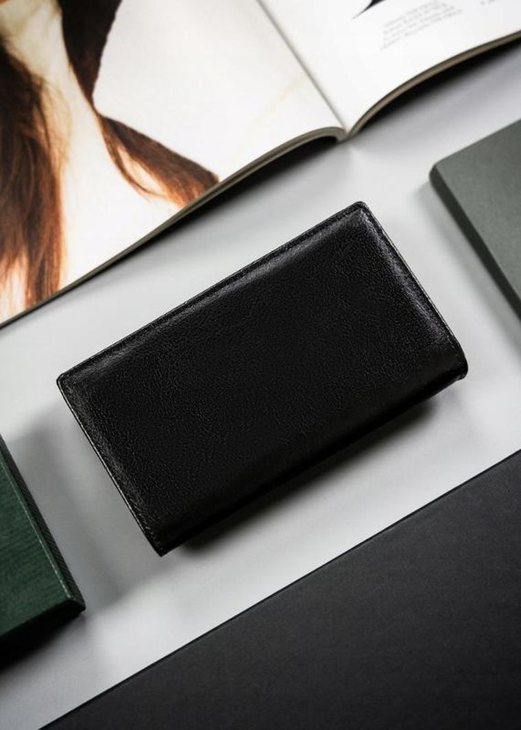 Portfel, czarny, skórzany, RFID, Cavaldi