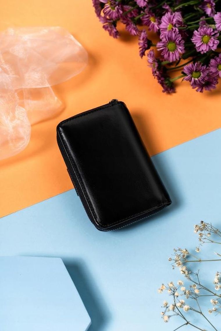 Portfel, czarny, skórzany, RFID, Lorenti