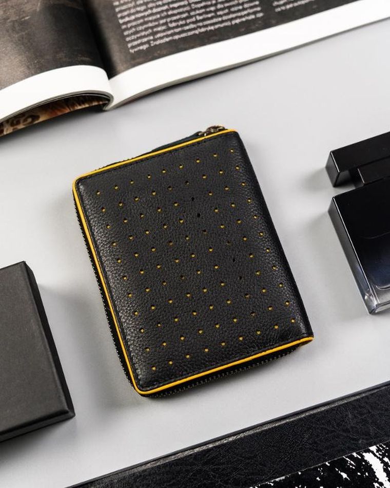 Portfel, czarny, skórzany, RFID, Peterson