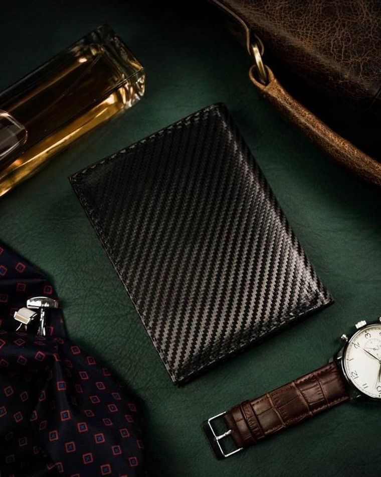 Portfel, czarny, skórzany, RFID, Peterson