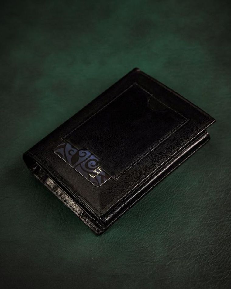 Portfel, czarny, skórzany, RFID, Peterson