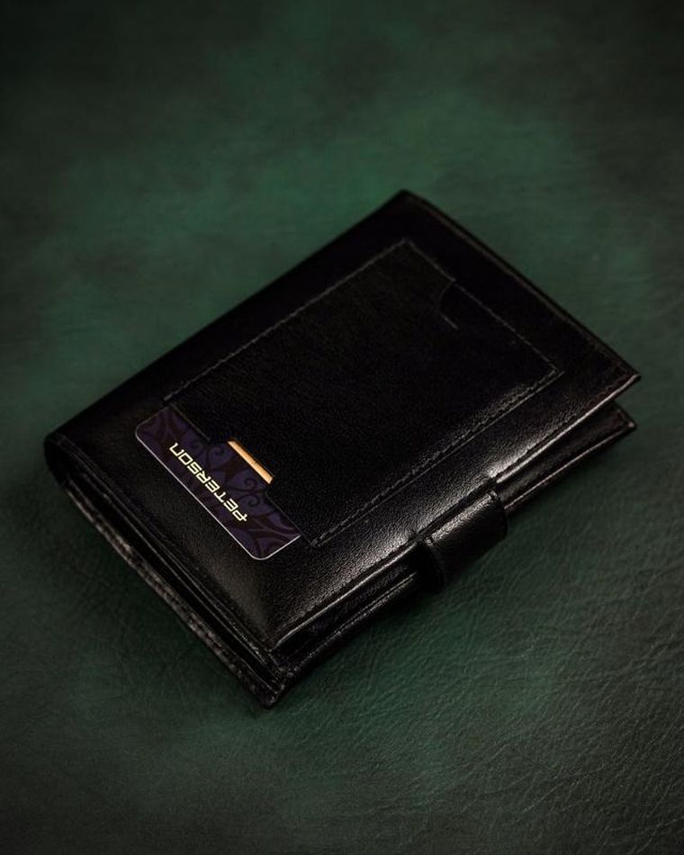 Portfel, czarny, skórzany, RFID, Peterson