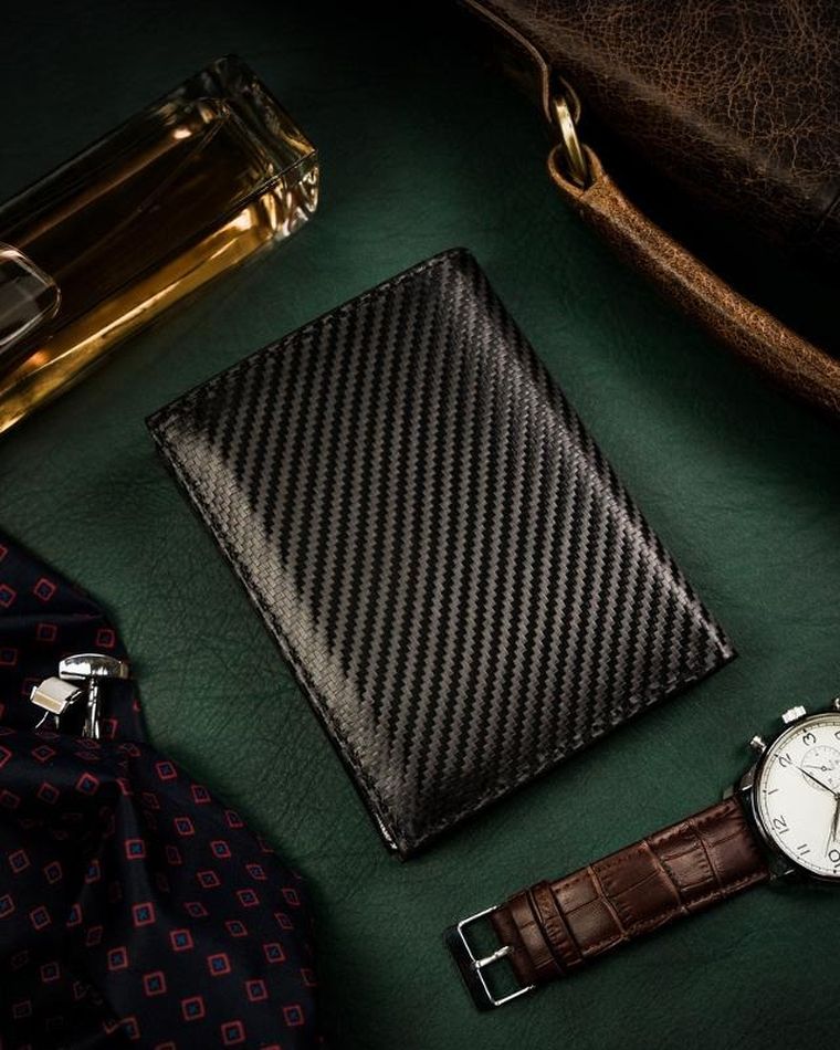 Portfel, czarny, skórzany, RFID, Peterson