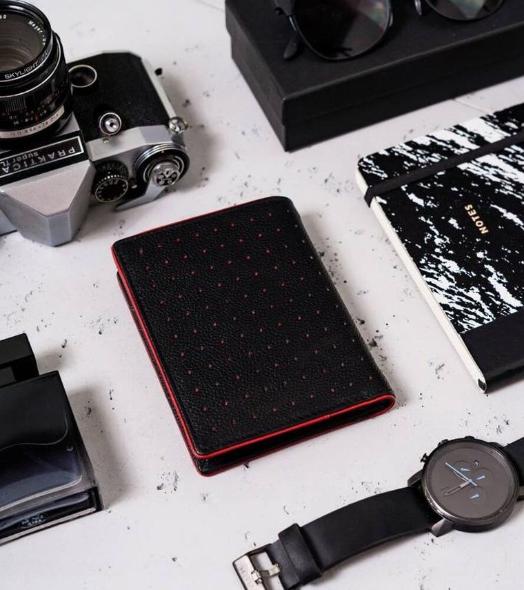 Portfel, czarny, skórzany, RFID, Peterson