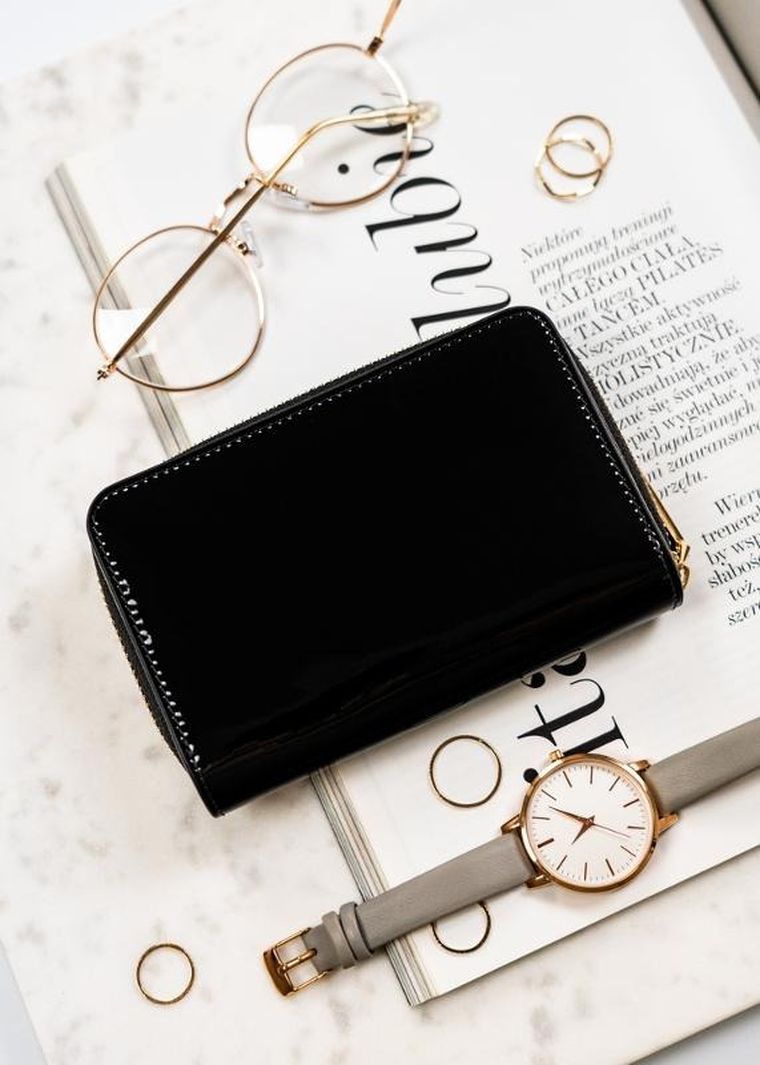 Portfel, czarny, skórzany, RFID, Peterson