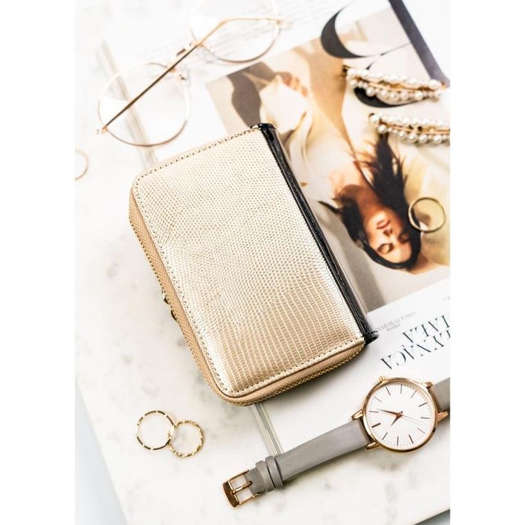 Portfel, czarny, skórzany, RFID, Peterson