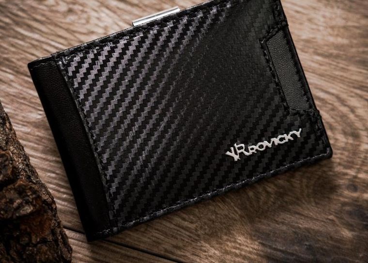 Portfel, czarny, skórzany, RFID, Rovicky