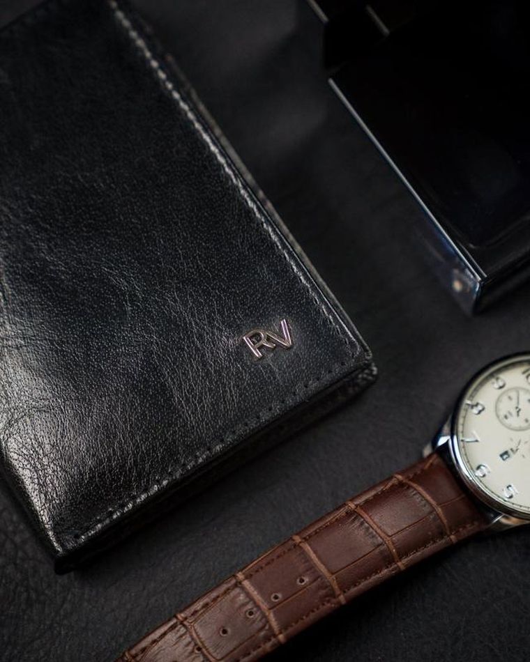 Portfel, czarny, skórzany, RFID, Rovicky