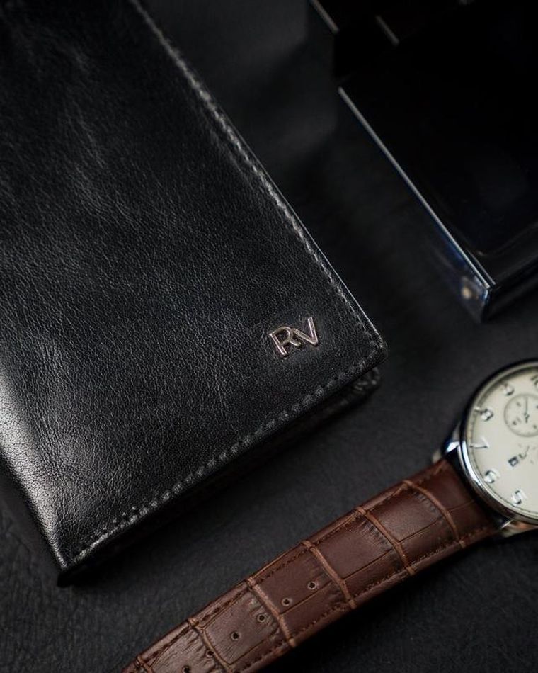 Portfel, czarny, skórzany, RFID, Rovicky