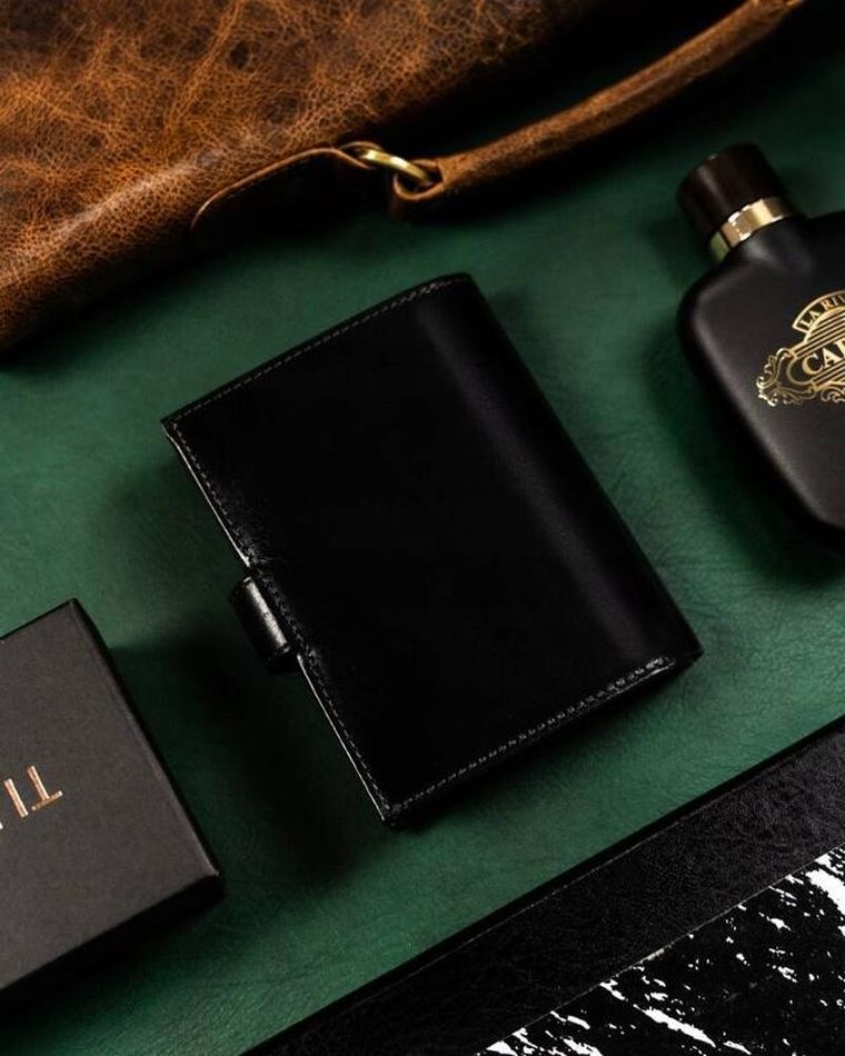 Portfel, czarny, skórzany, RFID, Rovicky