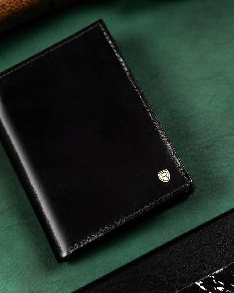 Portfel, czarny, skórzany, RFID, Rovicky