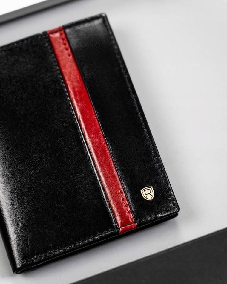 Portfel, czarny, skórzany, RFID, Rovicky