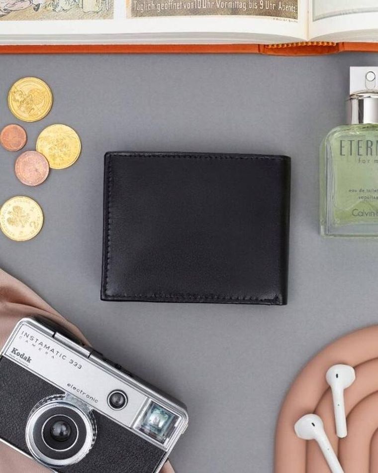 Portfel, czarny, skórzany, Ronaldo