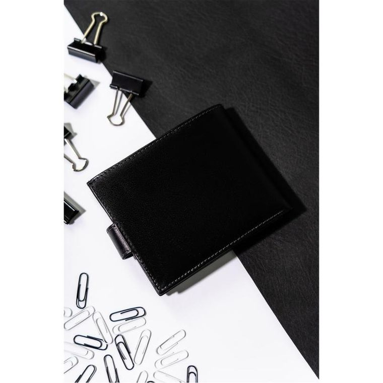 Portfel, czarny, skórzany, Rovicky