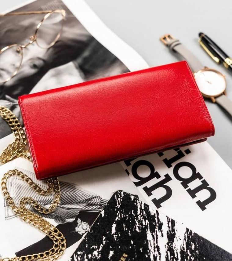 Portfel, czerwony, RFID, Rovicky