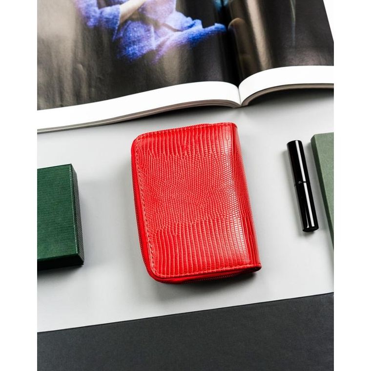Portfel, czerwony, skóra ekologiczna, 4U Cavaldi