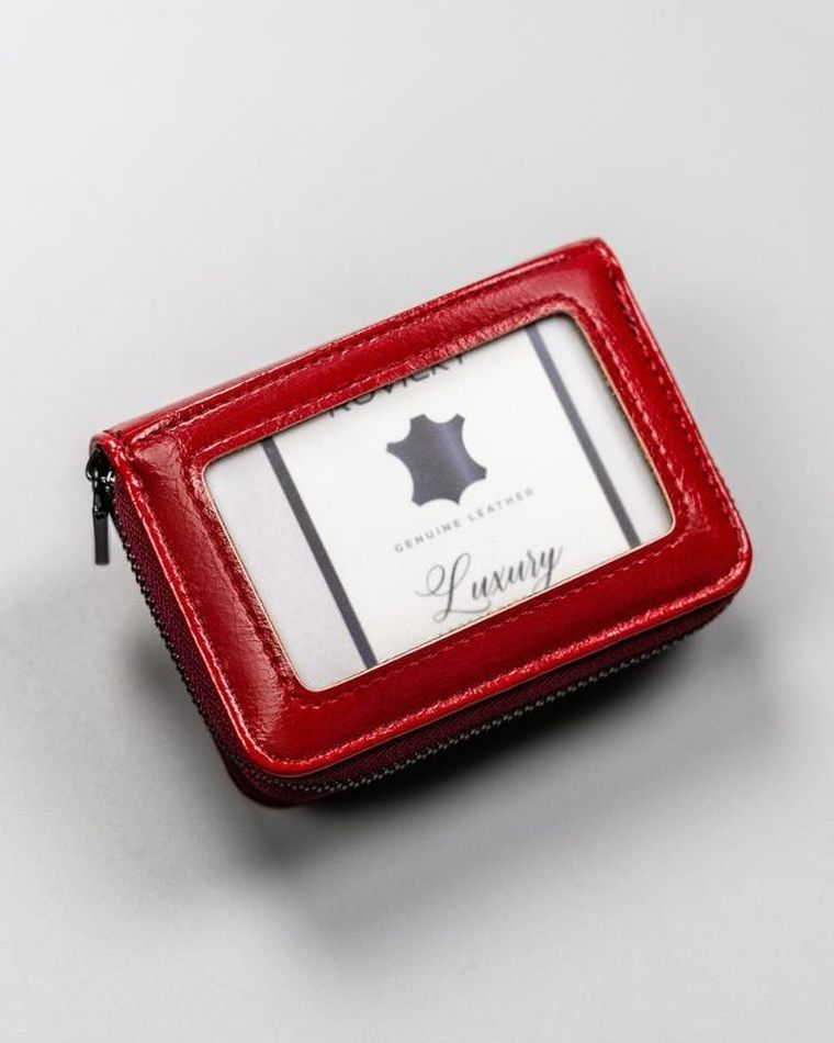 Portfel, czerwony, skóra ekologiczna, Rovicky