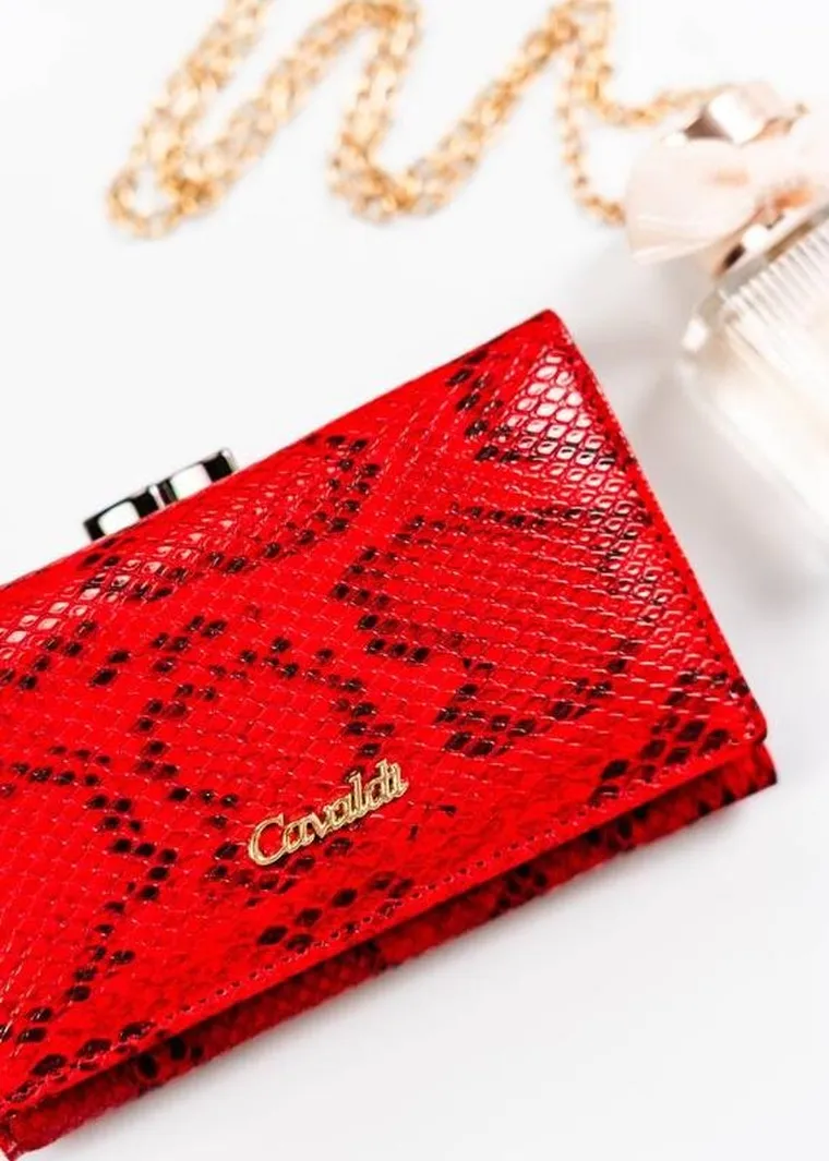 Portfel, czerwony, skóra naturalna i ekologiczna, 4U Cavaldi