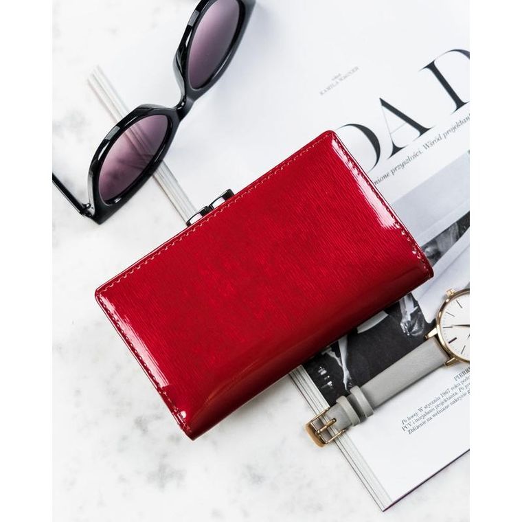 Portfel, czerwony, skórzany, 4U Cavaldi