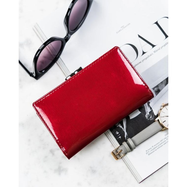 Portfel, czerwony, skórzany, 4U Cavaldi