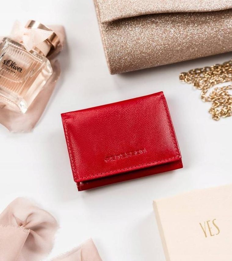 Portfel, czerwony, skórzany, Peterson