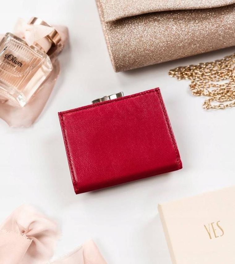 Portfel, czerwony, skórzany, Peterson