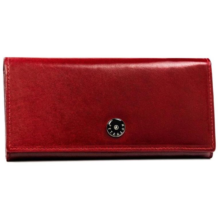 Portfel, czerwony, skórzany, Peterson