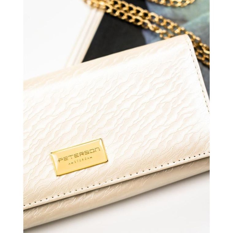 Portfel, ecru, RFID, Peterson