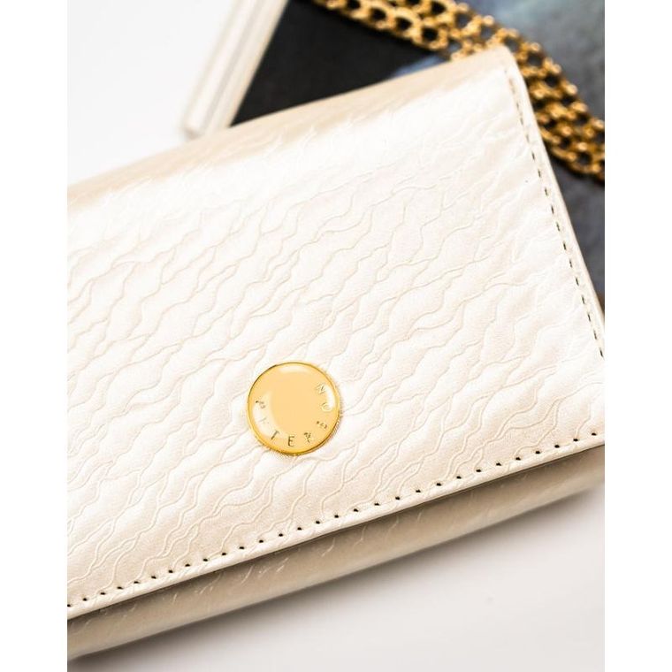 Portfel, ecru, skóra naturalna i ekologiczna, Peterson