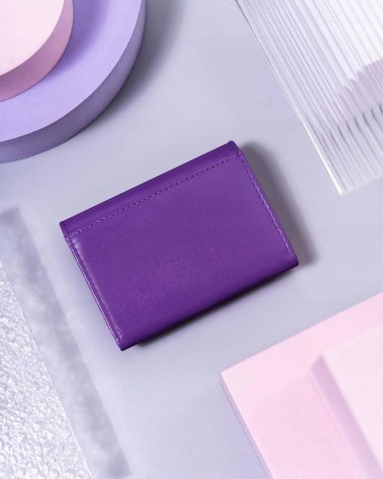 Portfel, fioletowy, skórzany, Peterson