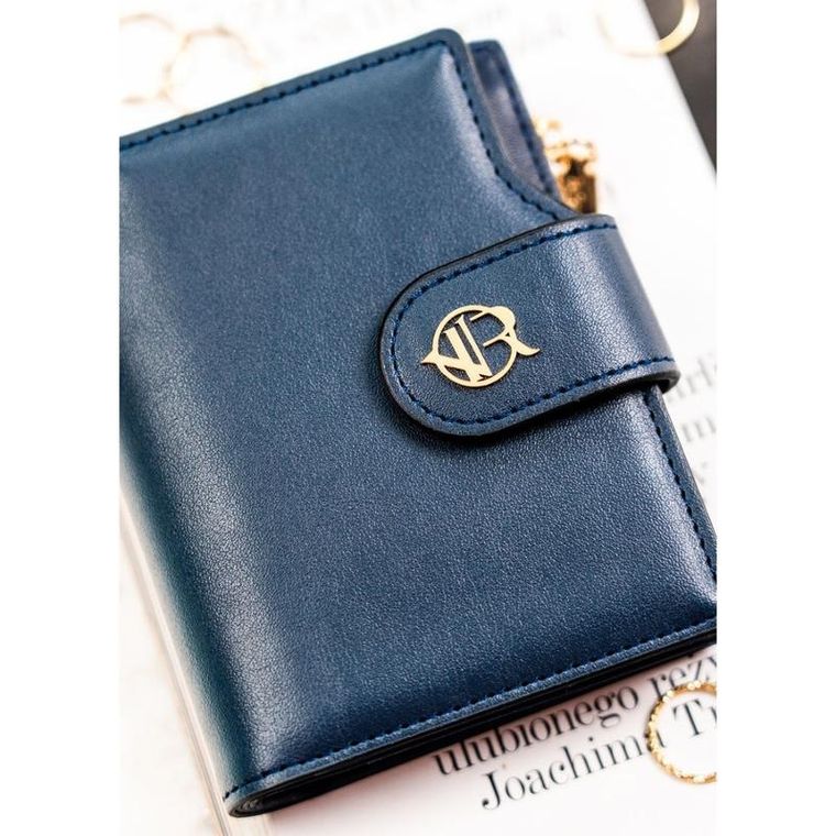 Portfel, granatowy, skóra ekologiczna, Rovicky