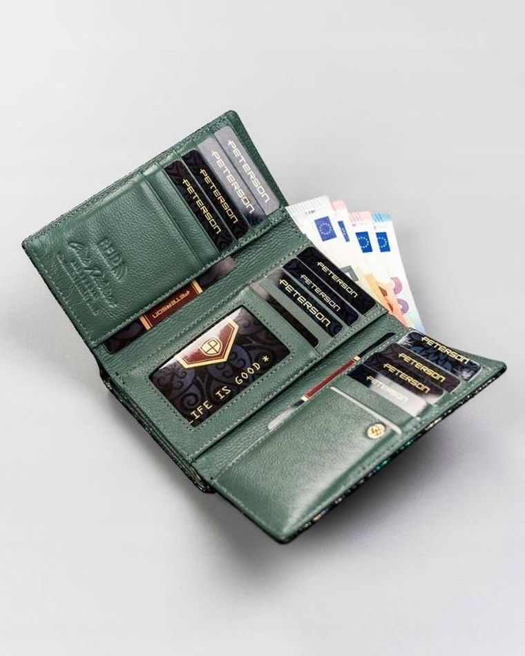 Portfel, mix, skórzany, Peterson