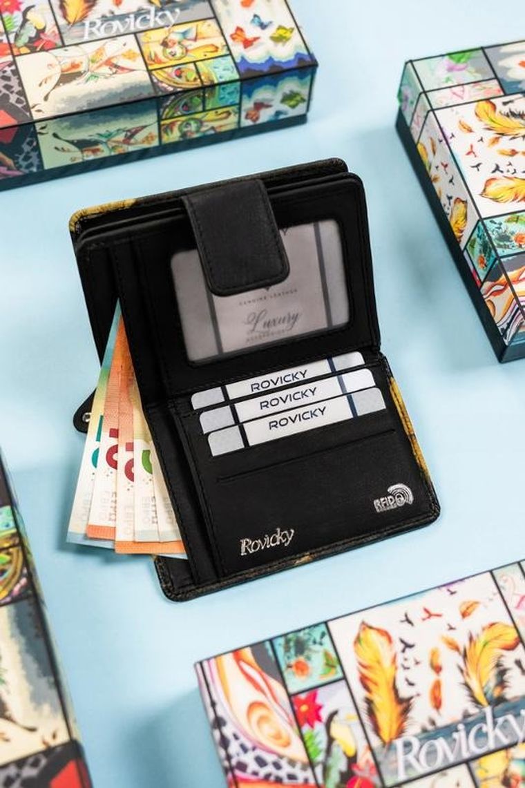 Portfel, mix, skórzany, Rovicky