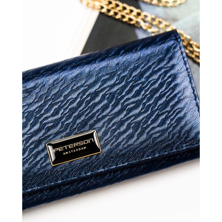Portfel, niebieski, RFID, Peterson