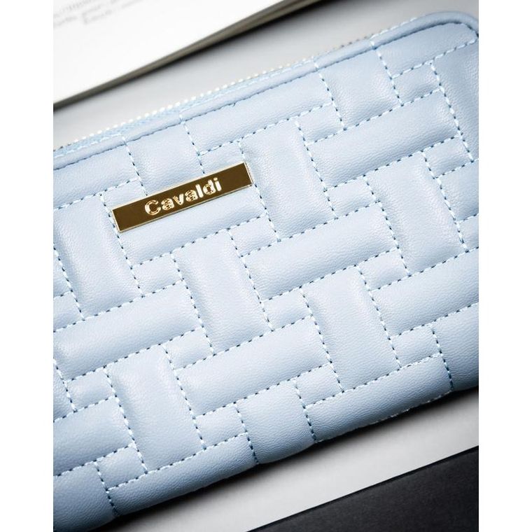 Portfel, niebieski, skóra ekologiczna, 4U Cavaldi