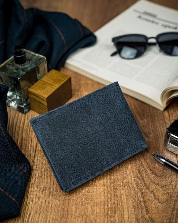 Portfel, niebieski, skórzany, Forever Young