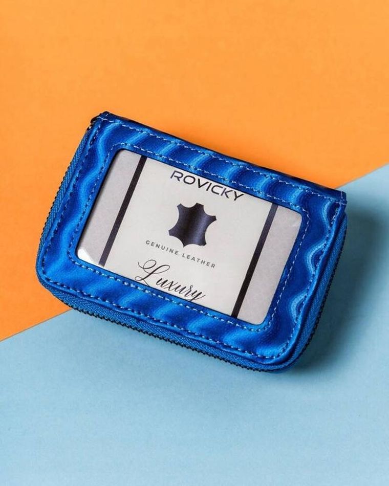 Portfel, niebieski, skórzany, Lorenti
