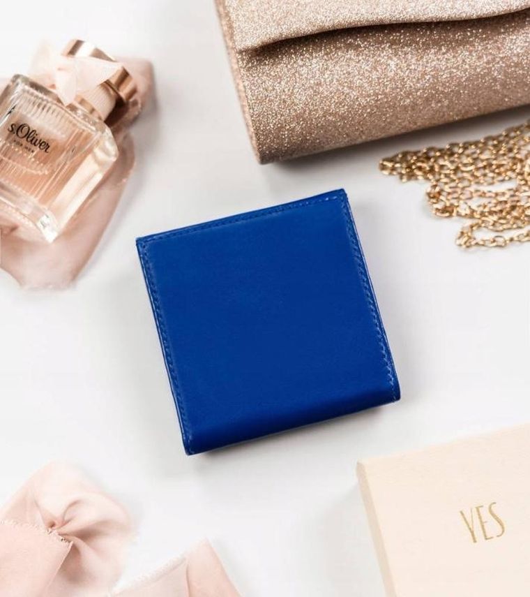 Portfel, niebieski, skórzany, Peterson