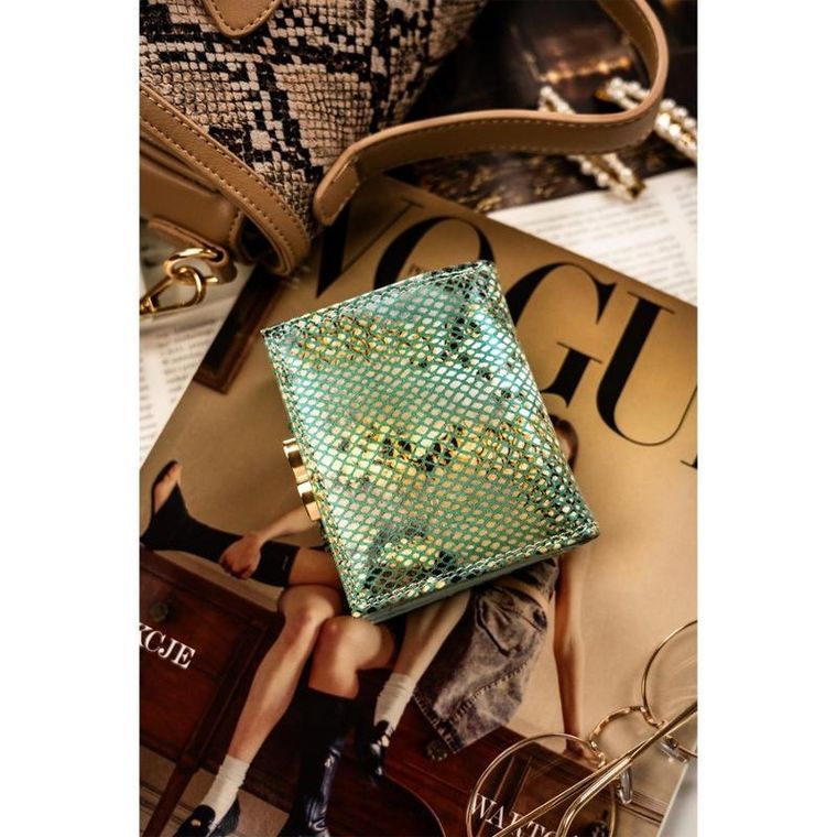 Portfel, niebieski, skórzany, RFID, Peterson