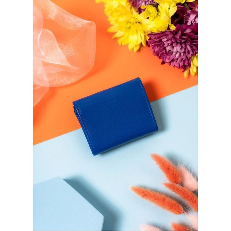 Portfel, niebieski, skórzany, Rovicky