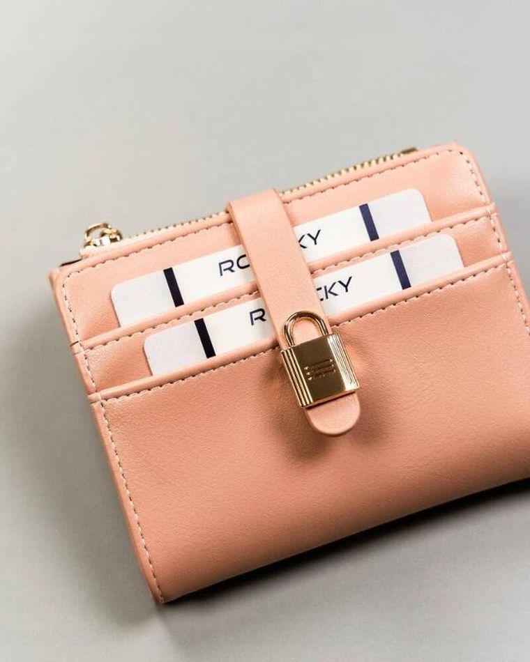 Portfel, różowy, skóra ekologiczna, Cavaldi