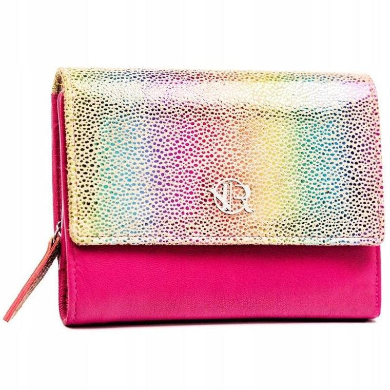 Portfel, różowy, skórzany, Rovicky