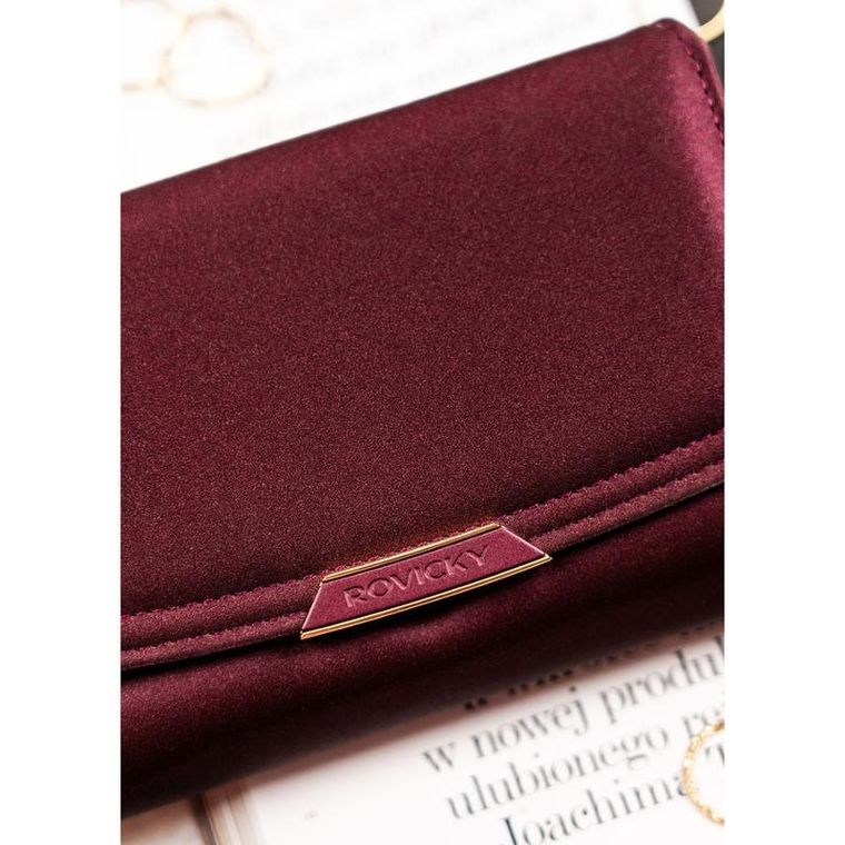 Portfel, śliwkowy, skóra ekologiczna, RFID, Rovicky